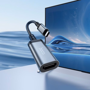 Konversioonikaabel USB C - HDMI emane Hoco 4K 30Hz 0,2 m UA43A terasehall