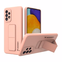 Wozinsky Kickstand Case silikoonist ümbris koos statiiviga Samsung Galaxy A73 roosa