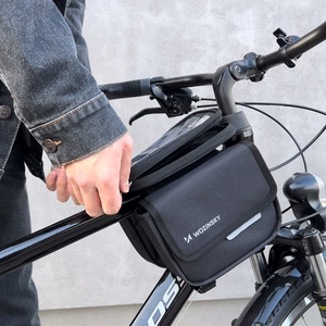 Wozinsky bicycle frame bag, waterproof phone case, 1.5l, black (WBB26BK)
