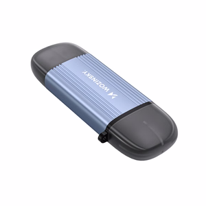Hall alumiiniumist SD- ja microSD-mälukaardilugeja Wozinsky WCR-5G USB-A 3.0 / USB-C 3.0 ühendusega