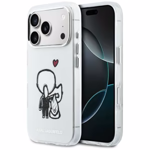 Karl Lagerfeld Karl & Choupette Back MagSafe Ümbris for iPhone 17 Pro - Clear