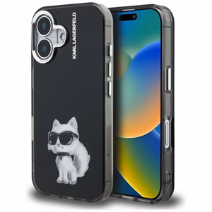 Karl Lagerfeld IML Aquarelle Choupette & Logo iPhone 16 Ümbris - must