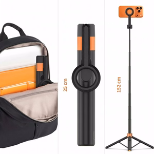 TECH-PROTECT L10S MAGSAFE BLUETOOTH SELFIE KEPP-STATIIV must/oranž