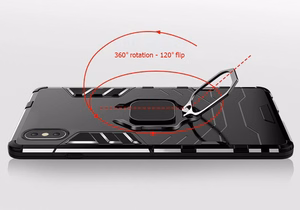 Ring Armor Ümbris jaoks Xiaomi Redmi 13 4G Must