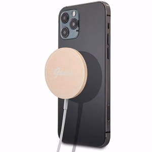 Wireless charger Guess compatible with MagSafe 15W GUCBMSLRD kuldne