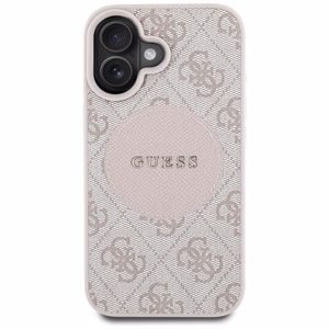 Guess 4G Circle Classic Logo MagSafe iPhone 16 Ümbris - Roosa