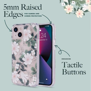 Rifle Paper Clear ümbris seadmele iPhone 14 Plus, Willow mustriga