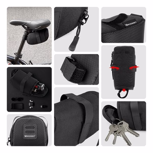 Wozinsky small bicycle saddle bag 0.6 l black (WBB8BK black)