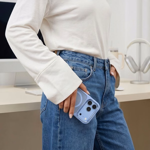 Tech-Protect Magmat MagSafe CC ümbris mudelile iPhone 17 Pro Max / 18 Pro Max – läbipaistev helesinine