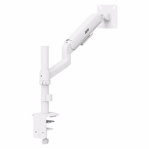 Ergo Office ER-691 W – gas-spring monitor arm for 17–32-inch screens, 1–10 kg, VESA up to 100×100, matte white