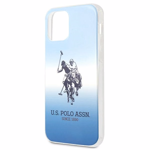 US Polo Assn. Gradient Pattern Collection ümbris seadmele iPhone 12 mini, sinine
