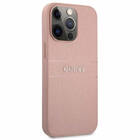 Guess GUHCP13XPSASBPI iPhone 13 Pro Max 6.7" roosa/roosa kõvakott Saffiano Stripe