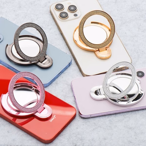 Phone stand CIRCLE MIRROR - stick-on - kuldne