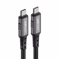 Acefast C1-09 USB-C / USB-C USB4 PD3.1 kaabel 5A 1m - hall-must