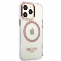 Guess GUHMP13LHTRMP iPhone 13 Pro / 13 6,1" roosa/roosa hard ümbris Metal Outline Magsafe