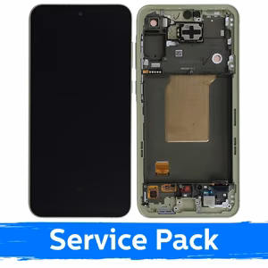 LCD ekraan ühilduv Samsung A556 A55 5G raamiga / Lemon / (Service Pack)