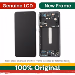 LCD ekraan ühilduv Samsung G990 S21 FE raamiga lavendel (Uuendatud: Telemax)