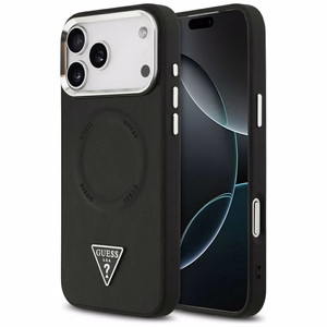 GUESS ümbris jaoks IPHONE 17 Pro compatible with MagSafe GUHMP17LPSDTSCMK (PU W/ Triangle Logo) must