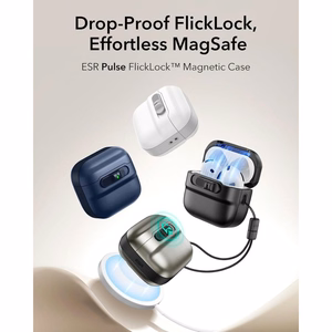 ESR Pulse Halolock MagSafe ümbris AirPods 4 jaoks, must