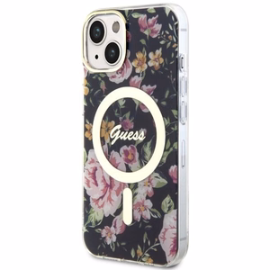 Guess GUHMP14MHCFWSK iPhone 14 Plus 6.7" чёрный/чёрный hardcase Flower MagSafe