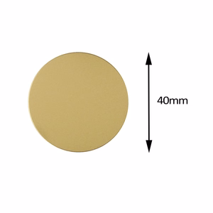 Metal plate jaoks magnet holders - round 40mm kuldne