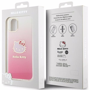 Hello Kitty IML Gradient Electrop Kitty Head Ümbris jaoks iPhone 11 / Xr - Roosa