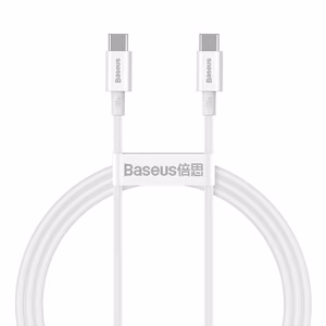 Cable Baseus Superior from Type-C to Type-C 100W 1.0m valge CATYS-B02