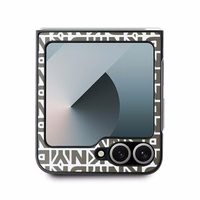 DKNY Repeat Pattern Bottom Stripe Ümbris jaoks Samsung Galaxy Z Flip 6 - Brown