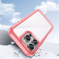 Outer Space Ümbris with Gel Frame jaoks iPhone 16 Pro - Punane