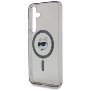 Karl Lagerfeld Button Choupette Head Printed Logo MagSafe Samsung Galaxy S25 ümbris must