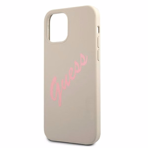 Guess GUHCP12MLSVSGP iPhone 12/12 Pro 6.1" серо-розовый/серо-розовый жёсткий чехол Silicone Vintage