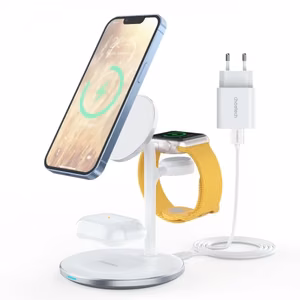 Juhtmevaba laadija Choetech T585-F 3in1 valge 15W (iPhone / Apple Watch / Airpods)