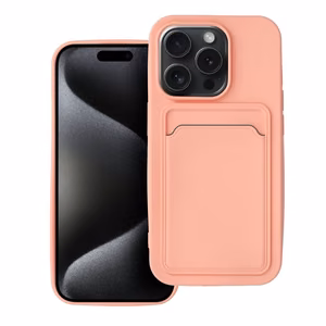 Ümbris jaoks iPhone 15 PRO Card Ümbris roosa