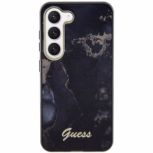 Guess GUHCS23MHTMRSK S23+ S916 чёрный/чёрный жёсткий чехол Golden Marble Collection