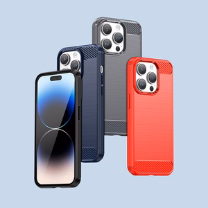 Carbon Case iPhone 14 Pro Max paindlik geelist tagakate sinine
