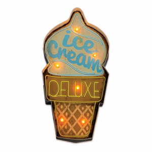 RETRO metallist silt LED Ice Cream Forever Light