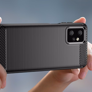 Carbon Ümbris jaoks Motorola Moto G Power 2023 flexible silicone carbon cover must