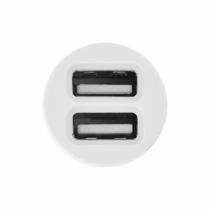 TOTI двойной USB автомобильный зарядное устройство с micro USB кабелем 1 м 2.1 A, белый