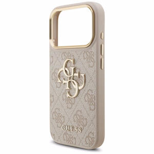 Guess 4G Big 4G Classic Logo Big Strap Metal Buttons чехол iPhone 17 Pro розовый