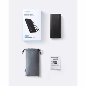 Powerbank Veger TCE130 (W2503) PD 130W 25000 mAh with built-in Type C cables / Lightning black