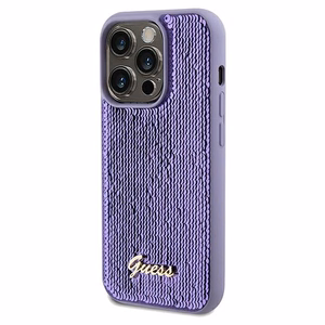 Guess Sequin Script Metal чехол для iPhone 13 Pro Max - фиолетовый