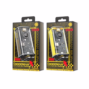 WEKOME WP-345 Vanguard Series akupank, 10000 mAh, PD 20 W + QC 22,5 W, sisseehitatud USB-C- ja Lightning-kaablitega, must