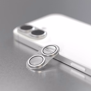 Etteri full camera lens guard for iPhone 17 silver