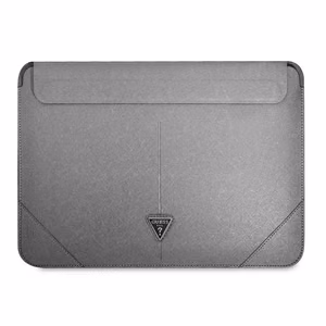 Guess Saffiano Triangle Logo ümbris jaoks a 14" laptop - silver