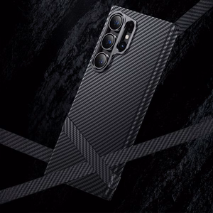 Benks Magnetic Armor Air Kevlar Ümbris Metal Frame 600D jaoks Samsung Galaxy S24 must