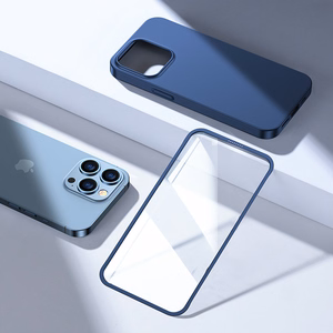 Joyroom 360 Full Case esi- ja tagakate iPhone 13 Pro Max'ile + karastatud klaasist ekraanikaitse sinine (JR-BP928 sinine)