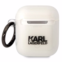 Karl Lagerfeld KLA2HNIKTCT AirPods 1/2 cover läbipaistev Karl`s Head