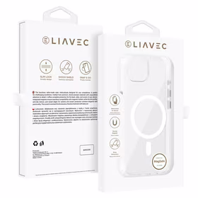 Liavec Glossy Magsafe Clear Ümbris do Iphone 13/14 valge