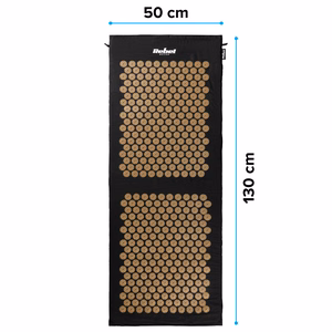Rebel Active XXL akupressuurimatt padjaga, 130 x 50 cm, kuldsed ogad