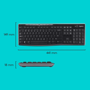 Logitech 920-004508 klaviatuur koos hiirega kodu RF juhtmevaba QWERTY US International must